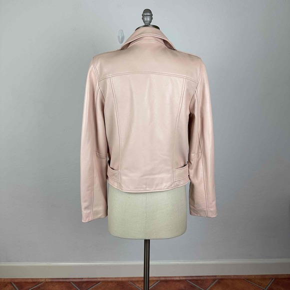 NWT Walter Baker Lamb Leather Belted Moto Jacket Size Large - Picture 5 of 11